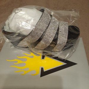 Brand New Volatile Size 7 Rhinestone Wedges Black